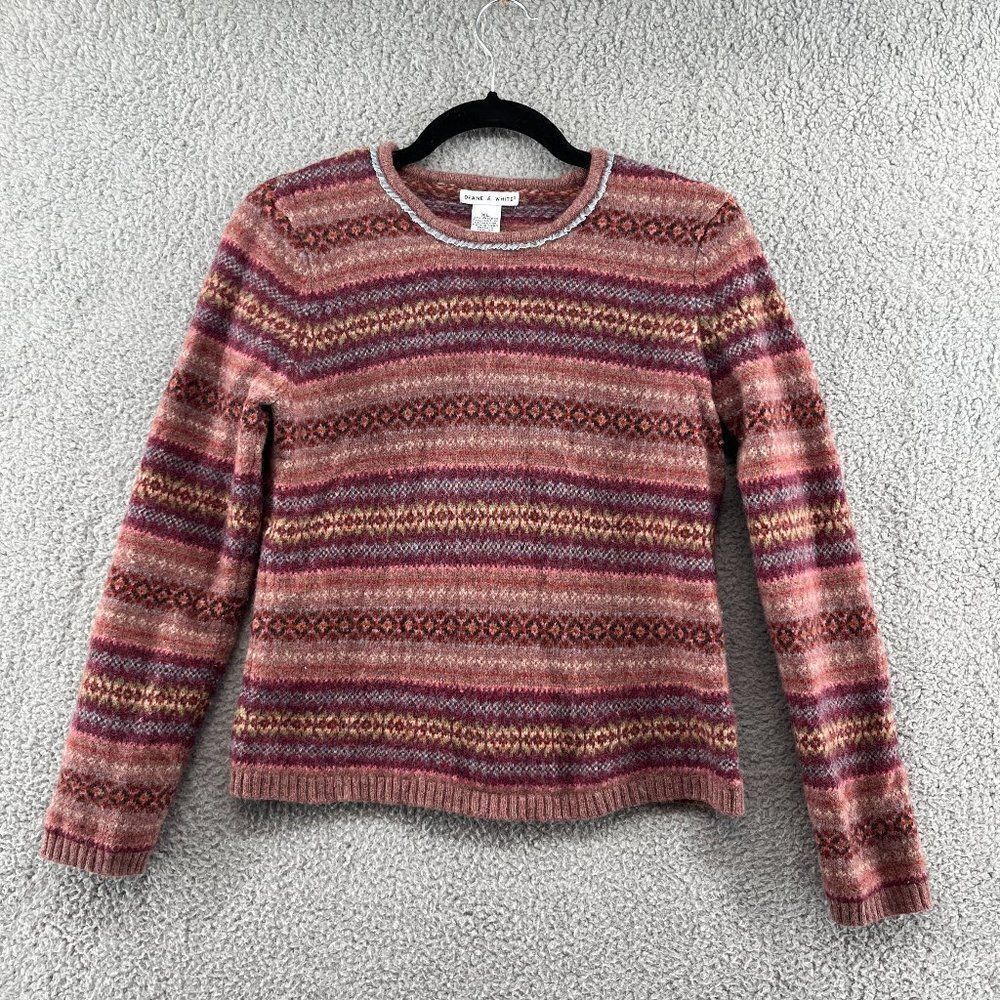 Deane & White Vintage Lambswool Wool Women's Crewneck Sweater